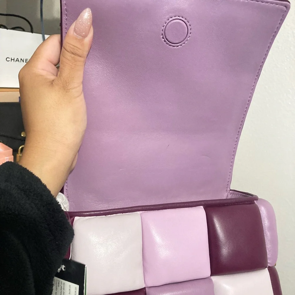 kate spade Quilted Patchwork Crossbody Bag in Plum & Lilac Boxxy bag - Picture 12 of 12